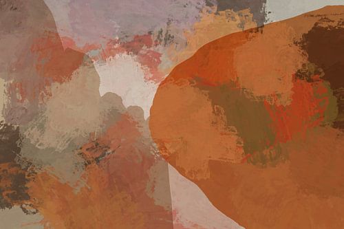 Warme abstracties in pasteltinten. Moderne abstracte kunst IV