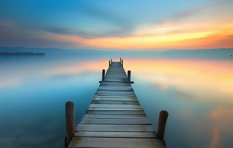 Morgenstunde am See von fernlichtsicht