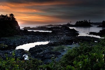 Coucher de soleil sur le Pacifique sur Hans Vellekoop