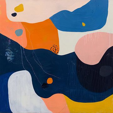 Kleurrijke dynamiek - abstracte compositie