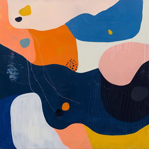 Kleurrijke dynamiek - abstracte compositie