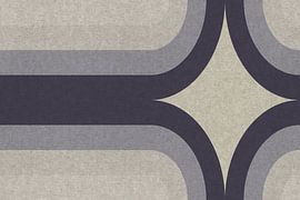 Motif géométrique rétro. Style Bauhaus. Noir, blanc, gris. sur Dina Dankers