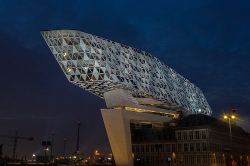 Das Hafenhaus bei Nacht