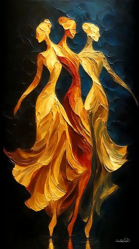 abstract dansende vrouwen
