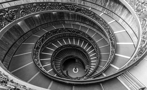 The eye of the Vatican, the famous spiral staircase in the Vatican Museum