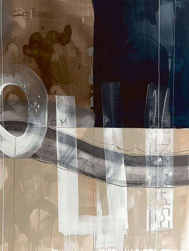 Minimalisme in taupe en kobalt blauw