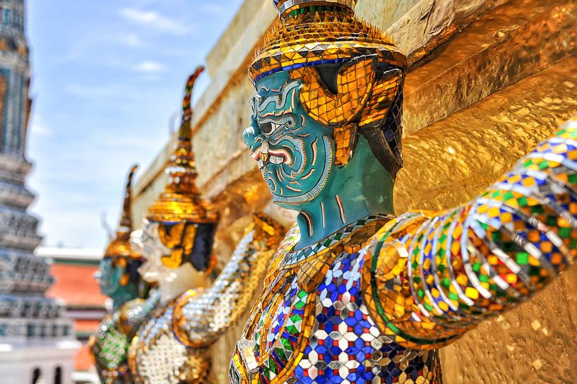 Giants guards Grand Palace, Bangkok by Richard van der Woude