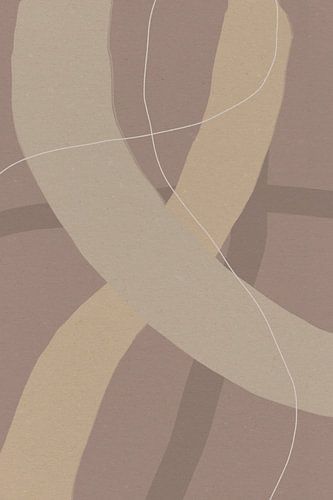 Art abstrait moderne. Lignes organiques, couleurs pastel. 8