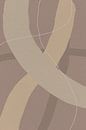 Moderne abstracte kunst. Organische lijnen pastelkleuren nr. 8 van Dina Dankers thumbnail
