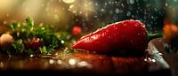 Fresh peppers with water droplets by Poster Art Shop thumbnail