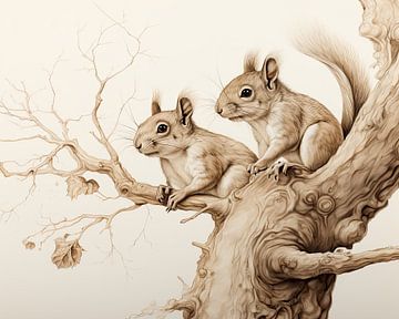 Eichhörnchen | Eichhörnchen von ARTEO Gemälde