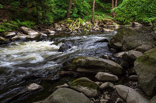 Landscape with river Bode in the Harz area, Germany