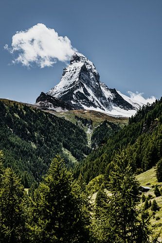 De Matterhorn in Zwitserland, vanuit Zermatt