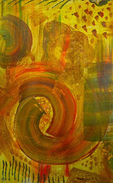 Contentment in Yellow and Red #20240316 by Iris Holzer Richardson