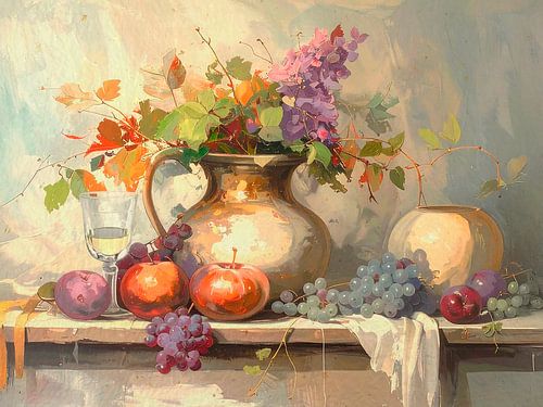 Romantisches und rustikales Stillleben: Atmosphärischer Gartentisch