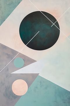 Geometric harmony in soft tones by Poster Art Shop