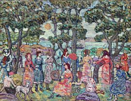 Maurice Prendergast - Paysage avec personnages, 1921
