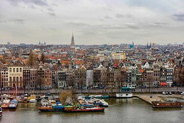 Vue aérienne d'Amsterdam