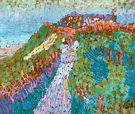 Zeedijk te Domburg, Jan Toorop, 1908 van Atelier Liesjes