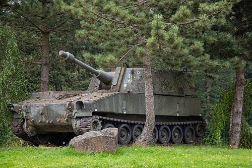 Oude tank in de ardennen