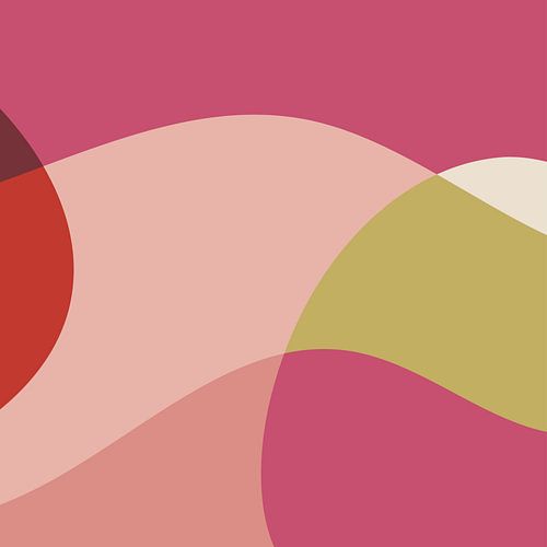 Abstract minimalistisch landschap in warme kleuren