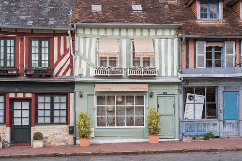 Maisons à colombages dans le village de Beaumont-en-Auge, France