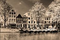 Prinsengracht Jordaan Amsterdam Nederland Sepia van Hendrik-Jan Kornelis thumbnail