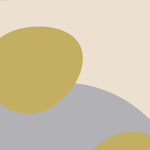 Art abstrait minimaliste en vert, blanc et gris