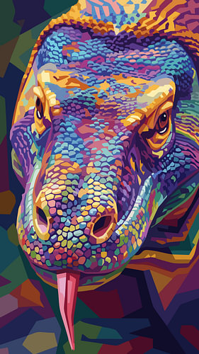 KOMODO WPAP POP ART - METAL POSTER