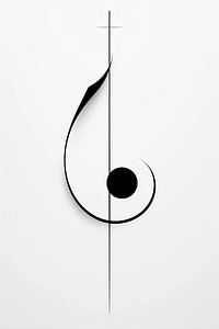 Minimal black white music note by haroulita