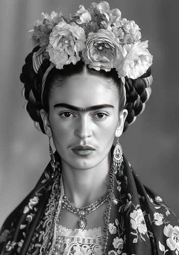 Frida Poster Print Zwart Wit
