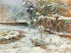 Olga Wisinger-Florian – Oktobersneeuw, Motiv aus dem Garten von Schloss Hartenstein