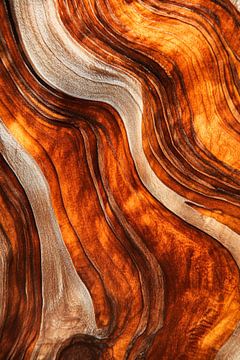 Wood pattern in warm earth tones by Poster Art Shop