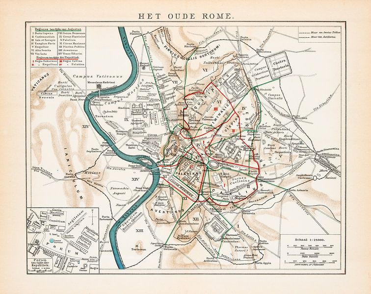 Vintage map of Ancient Rome by Studio Wunderkammer
