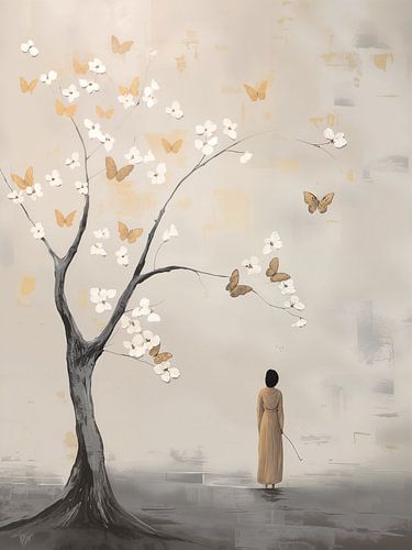 Japandi, Butterfly Tree by Caroline Guerain