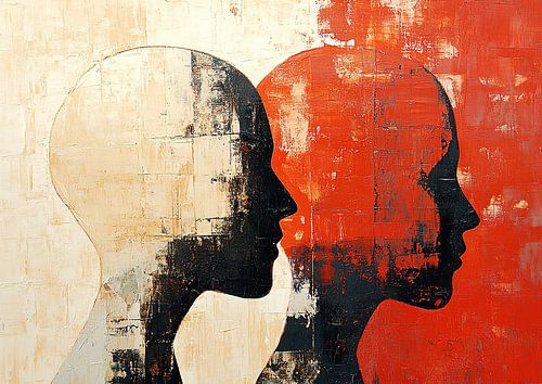 Rouge Blanc | Contraste Profils Art