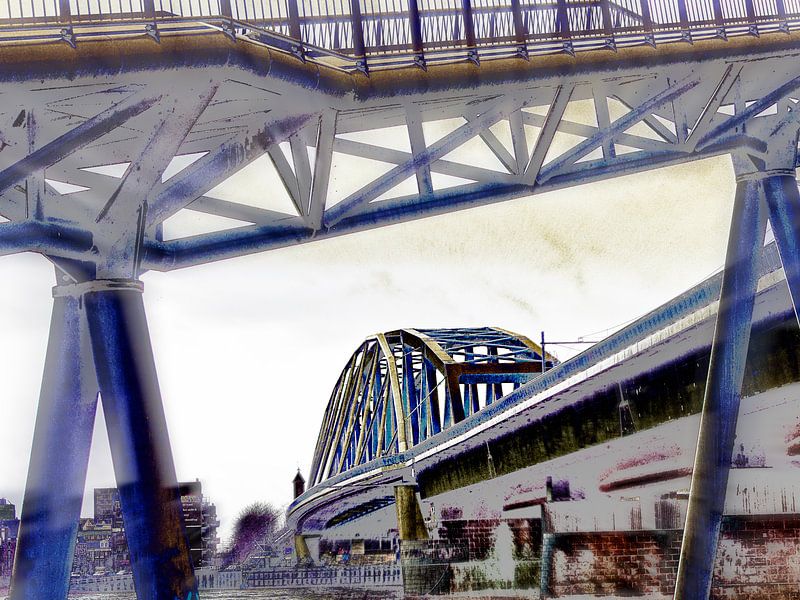Impression of the railway bridge near Nijmegen by Ruud Otter