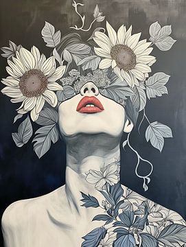 The Nosey Sunflower Queen by PixelMint.