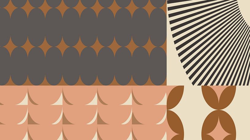 70er Jahre Retro Geometrische Kunst III von Dina Dankers