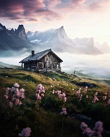 Hütte in den Bergen
