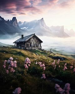 Hütte in den Bergen