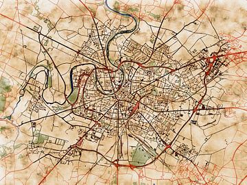 Map of Niort with the style 'Serene Summer' by Maporia