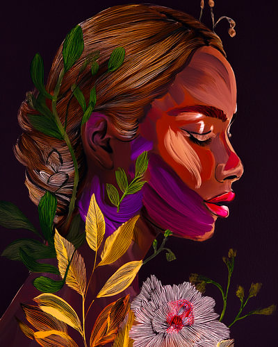 Femme botanique