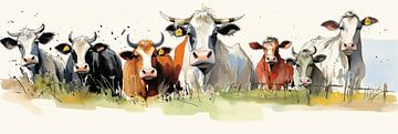 Big Cows 80937 by ARTEO Paintings