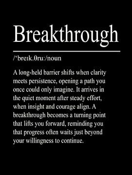 Breakthrough Definition - Black