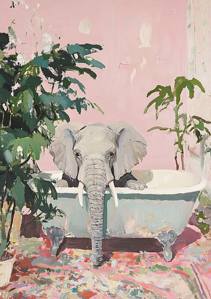 Olifant in bad van Niklas Maximilian