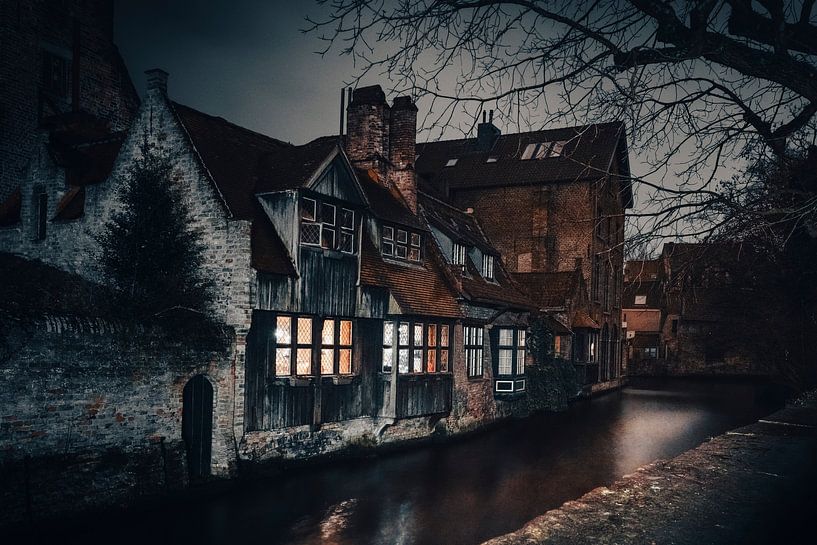 Blick von der Bonifaciusbrücke, Brügge | Moody II von Daan Duvillier | Dsquared Photography