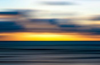 Warm Horizon Coastal Abstract
