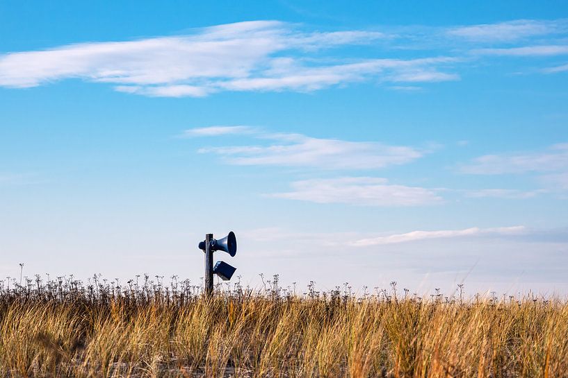 Loudspeaker in the dunes at the Baltic Sea coast in Graal-Müritz by Rico Ködder