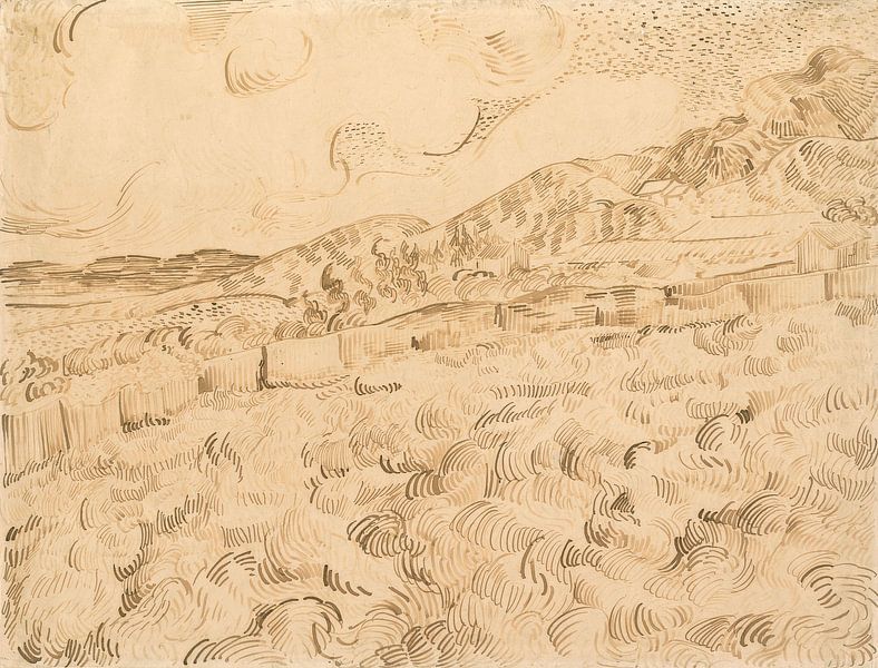 Vincent van Gogh. Weizenfeld nach dem Sturm von 1000 Schilderijen